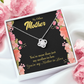 To My Mother-in-Law Not Just Mother-in-Law Infinity Knot Necklace Message Card-Express Your Love Gifts