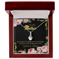 To My Mother-in-Law We Are Connected Alluring Ribbon Necklace Message Card-Express Your Love Gifts