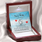 To My Navy Wife I Know the Distance is Hard Forever Necklace w Message Card-Express Your Love Gifts