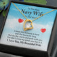 To My Navy Wife I Know the Distance is Hard Forever Necklace w Message Card-Express Your Love Gifts
