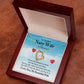 To My Navy Wife I Know the Distance is Hard Forever Necklace w Message Card-Express Your Love Gifts