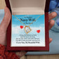 To My Navy Wife I Know the Distance is Hard Forever Necklace w Message Card-Express Your Love Gifts