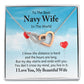 To My Navy Wife I Know the Distance is Hard Inseparable Necklace-Express Your Love Gifts