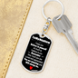 To My Nephew You Are Appreciated Keychain Stainless Steel or 18k Gold Dog Tag Keyring-Express Your Love Gifts