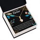 To My Partner Forever Yours Alluring Ribbon Necklace Message Card-Express Your Love Gifts