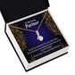 To My Partner In Everything Alluring Ribbon Necklace Message Card-Express Your Love Gifts