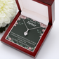 To My Partner Life Together Alluring Ribbon Necklace Message Card-Express Your Love Gifts