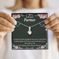 To My Partner Life Together Alluring Ribbon Necklace Message Card-Express Your Love Gifts