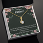 To My Partner Life Together Alluring Ribbon Necklace Message Card-Express Your Love Gifts