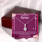 To My Partner Love Of My Life Alluring Ribbon Necklace Message Card-Express Your Love Gifts