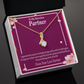 To My Partner Love Of My Life Alluring Ribbon Necklace Message Card-Express Your Love Gifts