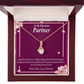 To My Partner Love Of My Life Alluring Ribbon Necklace Message Card-Express Your Love Gifts
