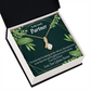 To My Partner Lucky To Have You Alluring Ribbon Necklace Message Card-Express Your Love Gifts