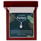 To My Partner Most Wonderful Partner Alluring Ribbon Necklace Message Card-Express Your Love Gifts