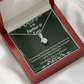 To My Partner Never Forget Our Love Alluring Ribbon Necklace Message Card-Express Your Love Gifts