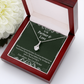 To My Partner Never Forget Our Love Alluring Ribbon Necklace Message Card-Express Your Love Gifts