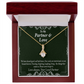 To My Partner Never Forget Our Love Alluring Ribbon Necklace Message Card-Express Your Love Gifts