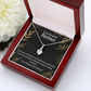 To My Partner Never Lose Hope Strength Alluring Ribbon Necklace Message Card-Express Your Love Gifts