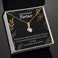 To My Partner Never Lose Hope Strength Alluring Ribbon Necklace Message Card-Express Your Love Gifts