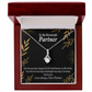 To My Partner Never Lose Hope Strength Alluring Ribbon Necklace Message Card-Express Your Love Gifts