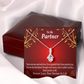 To My Partner One and Only Alluring Ribbon Necklace Message Card-Express Your Love Gifts