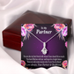 To My Partner Partner and Bestfriend Alluring Ribbon Necklace Message Card-Express Your Love Gifts