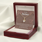 To My Partner Perfect Gift Of My Life Alluring Ribbon Necklace Message Card-Express Your Love Gifts
