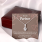 To My Partner Perfect Gift Of My Life Alluring Ribbon Necklace Message Card-Express Your Love Gifts