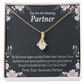 To My Partner You're Amazing Alluring Ribbon Necklace Message Card-Express Your Love Gifts