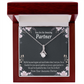 To My Partner You're Amazing Alluring Ribbon Necklace Message Card-Express Your Love Gifts
