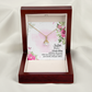 To My Sister A Female Sibling Alluring Ribbon Necklace Message Card-Express Your Love Gifts