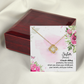 To My Sister A Female Sibling Infinity Knot Necklace Message Card-Express Your Love Gifts