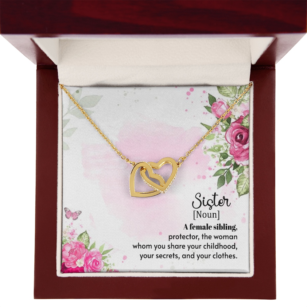 To My Sister A Female Sibling Inseparable Necklace-Express Your Love Gifts