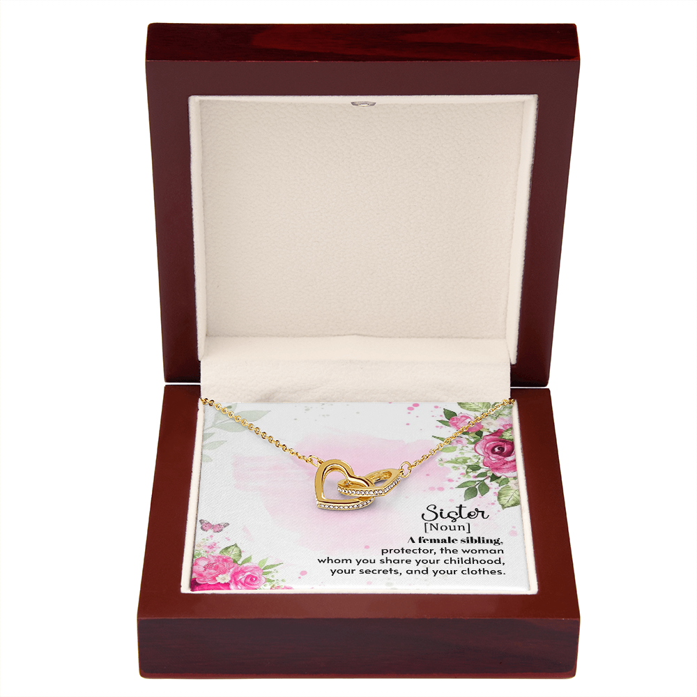 To My Sister A Female Sibling Inseparable Necklace-Express Your Love Gifts
