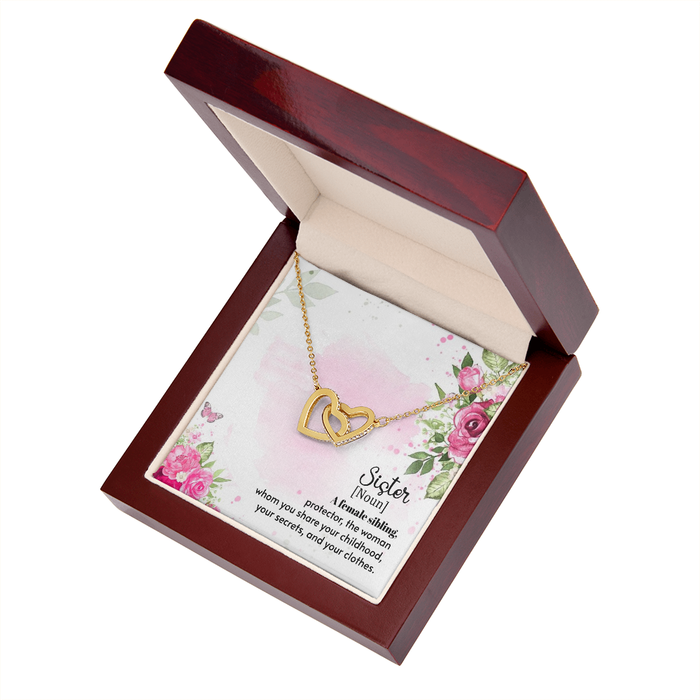 To My Sister A Female Sibling Inseparable Necklace-Express Your Love Gifts