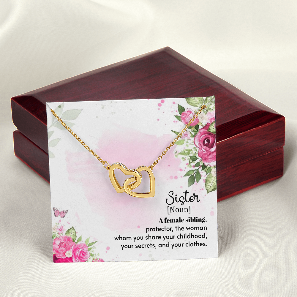 To My Sister A Female Sibling Inseparable Necklace-Express Your Love Gifts