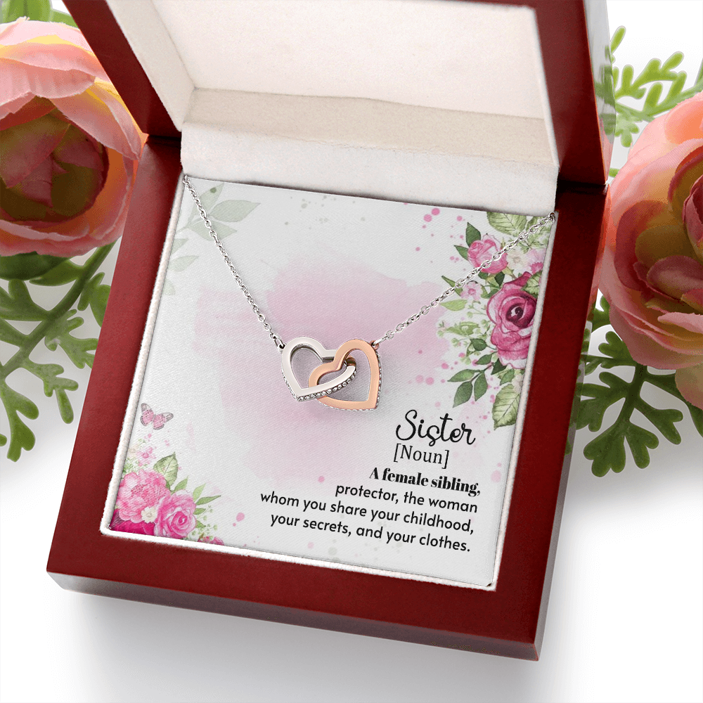 To My Sister A Female Sibling Inseparable Necklace-Express Your Love Gifts