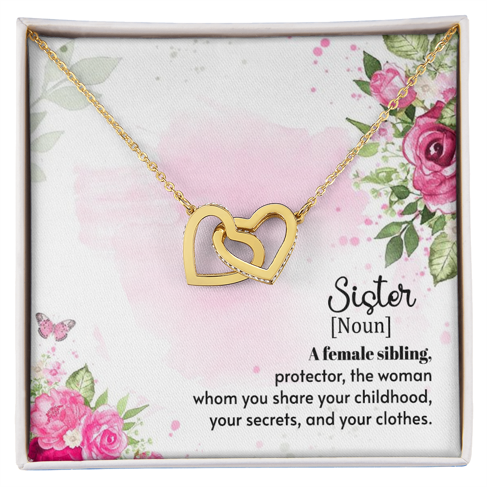 To My Sister A Female Sibling Inseparable Necklace-Express Your Love Gifts