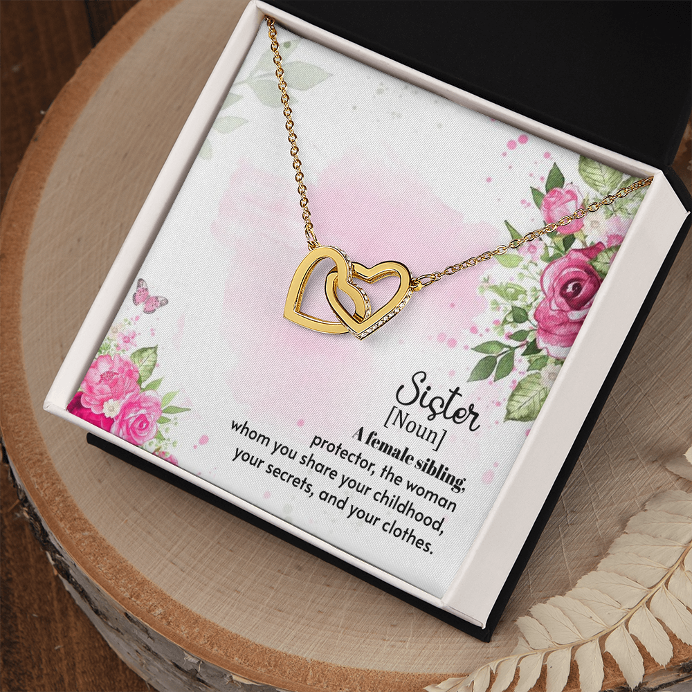 To My Sister A Female Sibling Inseparable Necklace-Express Your Love Gifts