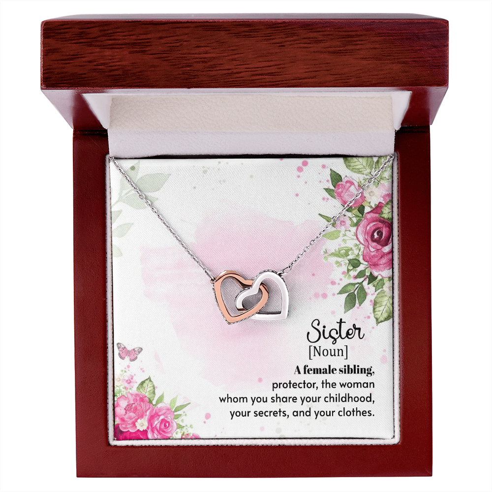 To My Sister A Female Sibling Inseparable Necklace-Express Your Love Gifts