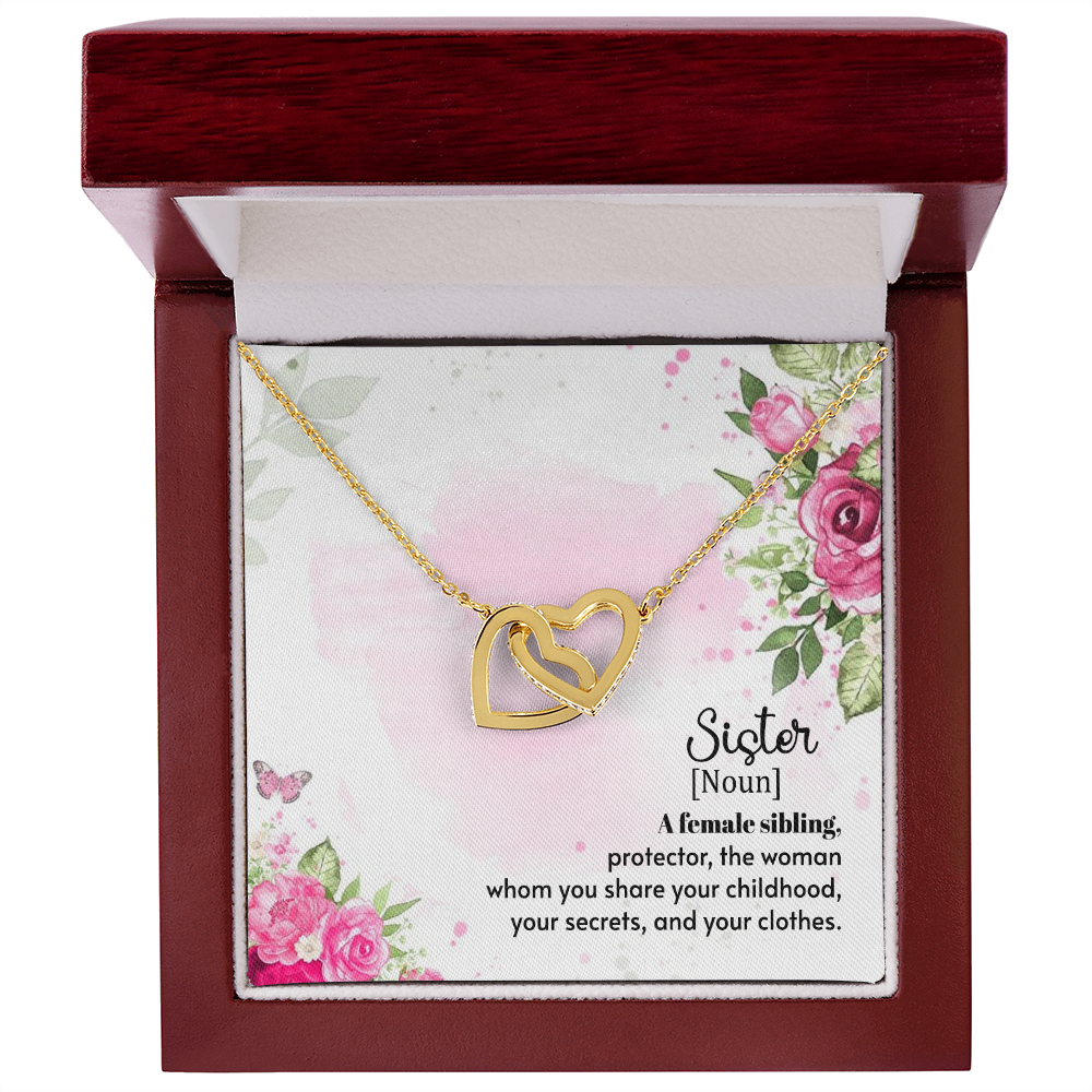 To My Sister A Female Sibling Inseparable Necklace-Express Your Love Gifts