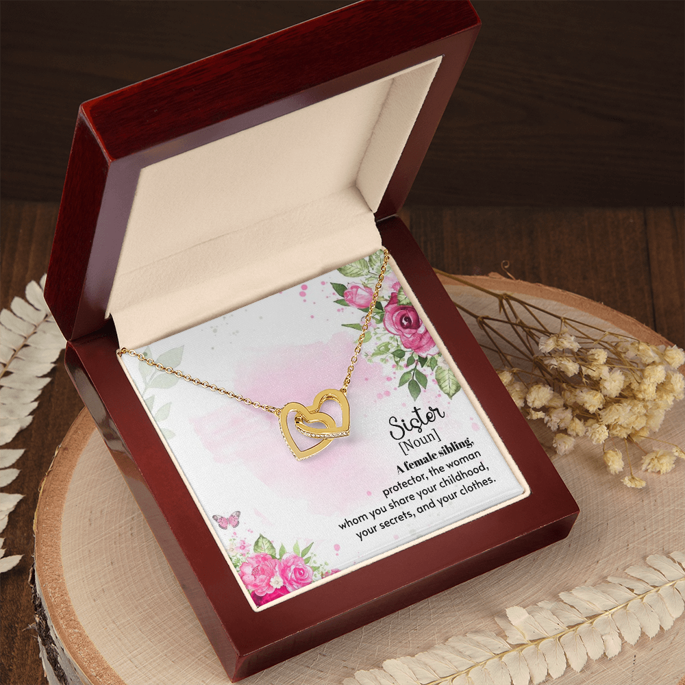 To My Sister A Female Sibling Inseparable Necklace-Express Your Love Gifts