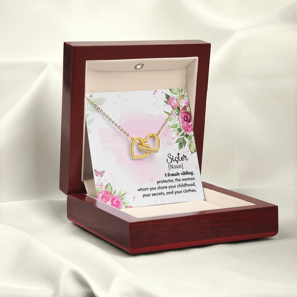 To My Sister A Female Sibling Inseparable Necklace-Express Your Love Gifts