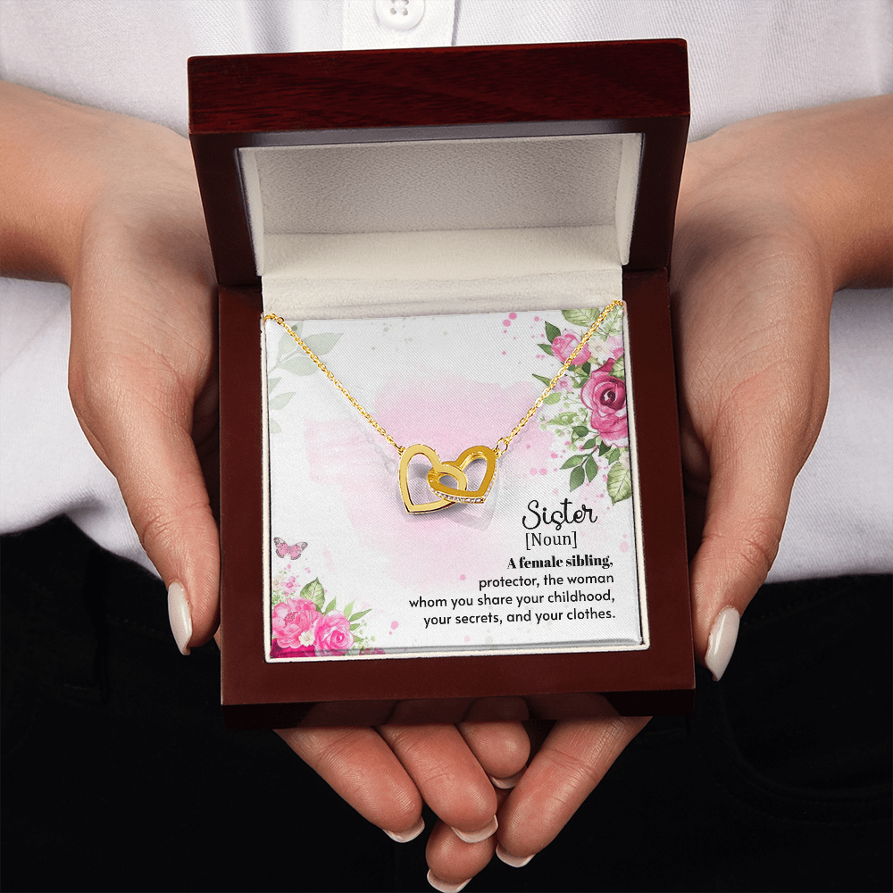 To My Sister A Female Sibling Inseparable Necklace-Express Your Love Gifts