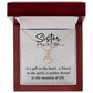 To My Sister A Sister is a Gift Alluring Ribbon Necklace Message Card-Express Your Love Gifts