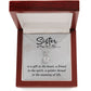 To My Sister A Sister is a Gift Eternal Hope Necklace Message Card-Express Your Love Gifts