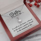 To My Sister A Sister is a Gift Eternal Hope Necklace Message Card-Express Your Love Gifts
