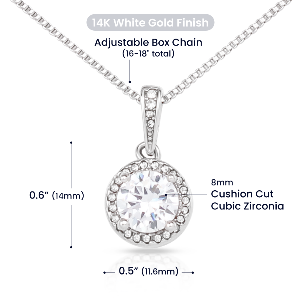 To My Sister A Sister is a Gift Eternal Hope Necklace Message Card-Express Your Love Gifts
