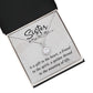 To My Sister A Sister is a Gift Eternal Hope Necklace Message Card-Express Your Love Gifts