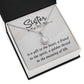 To My Sister A Sister is a Gift Eternal Hope Necklace Message Card-Express Your Love Gifts